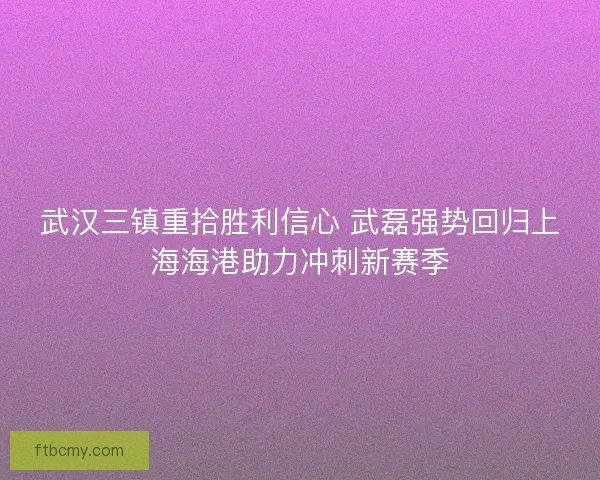 武汉三镇重拾胜利信心 武磊强势回归上海海港助力冲刺新赛季